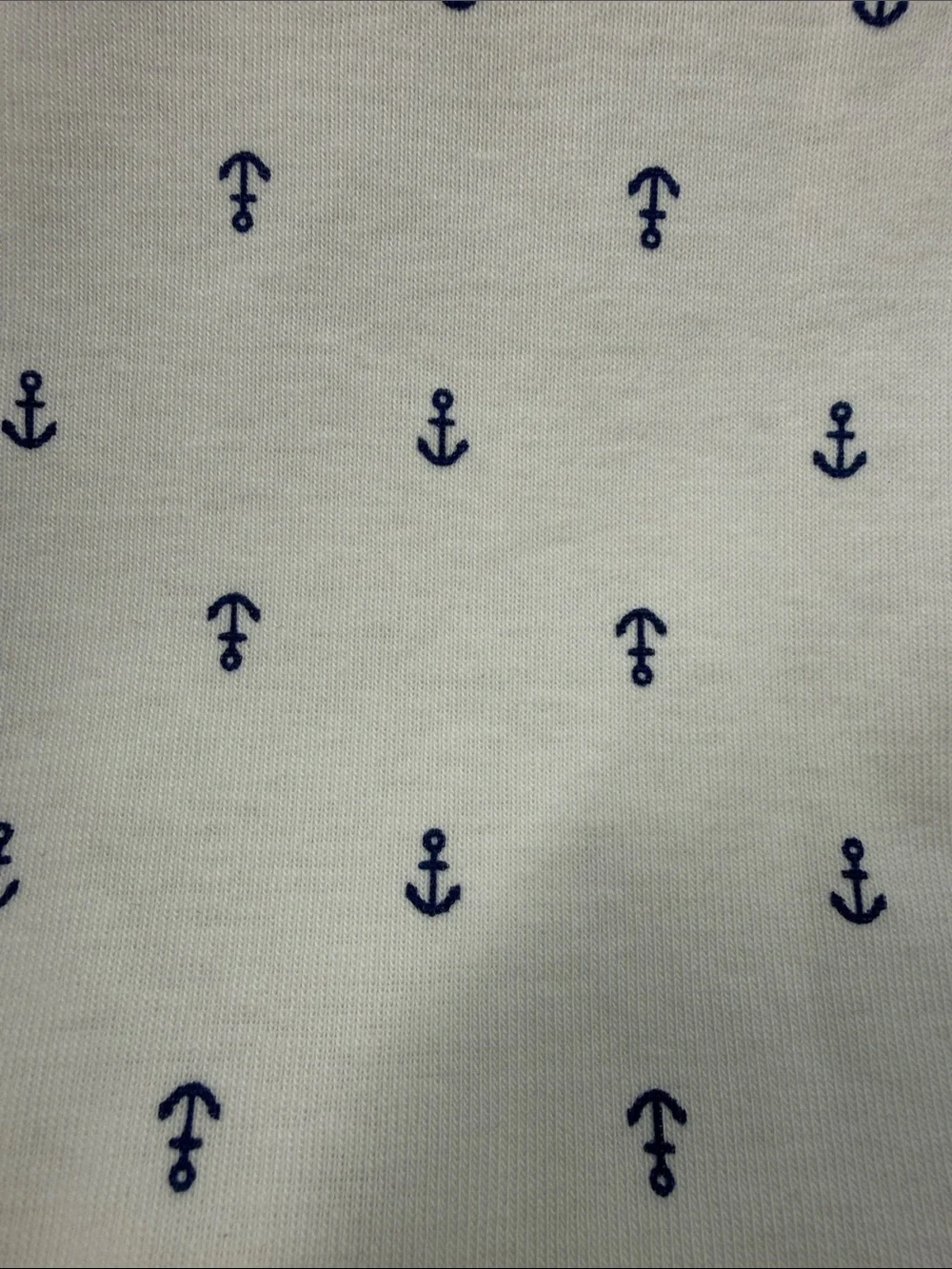 CJ Banks NWT White 3/4 Sleeve Tee with Navy Anchor Print Size 2X